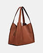 COACH®,HADLEY HOBO,Pebbled Leather,X-Large,Gold/1941 Saddle,Angle View