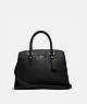 COACH®,CHANNING CARRYALL,Pebble Leather,Large,Gold/Black,Front View
