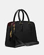 COACH®,CHANNING CARRYALL,Pebble Leather,Large,Gold/Black,Angle View
