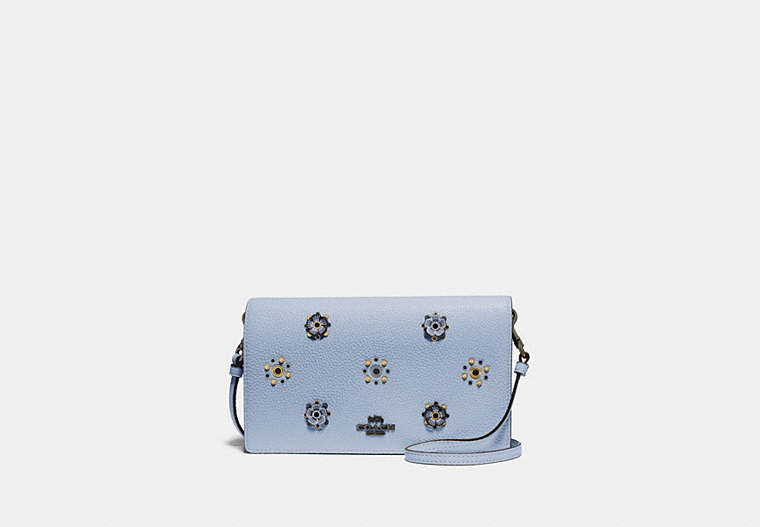 Hayden Foldover Crossbody With Scattered Rivets