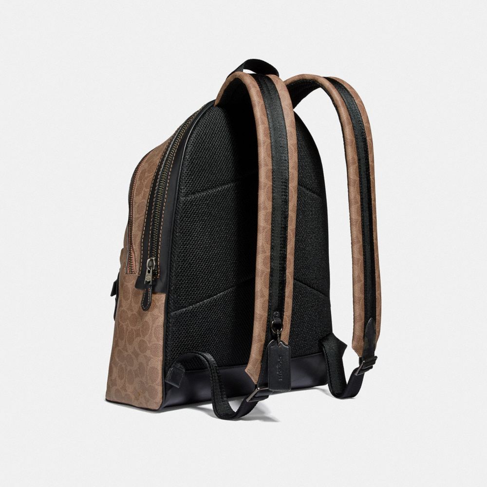 Campus backpack in shop signature canvas with whipstitch