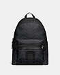 COACH®,ACADEMY BACKPACK IN SIGNATURE CANVAS,pvc,Gunmetal/Charcoal,Front View