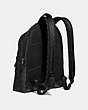 COACH®,ACADEMY BACKPACK IN SIGNATURE CANVAS,pvc,Gunmetal/Charcoal,Angle View