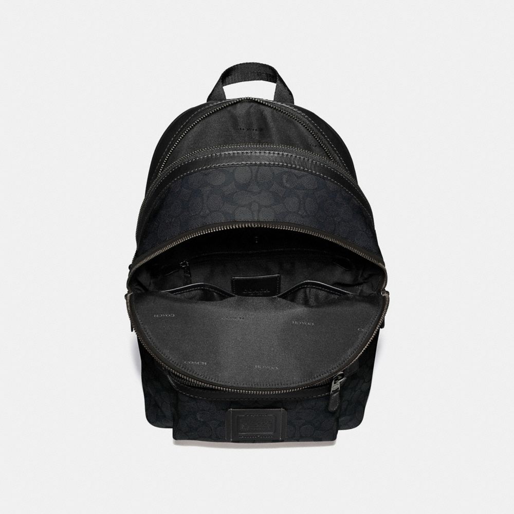 COACH®,Academy Backpack In Signature Canvas,,Inside View,Top View