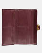 COACH®,TABBY LONG WALLET,Leather,Brass/Wine,Inside View,Top View