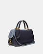 COACH®,LANE SATCHEL IN COLORBLOCK,Leather,Medium,Brass/Ink Multi,Angle View