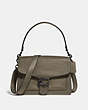 COACH®,TABBY SHOULDER BAG,Leather,Medium,Pewter/Moss,Front View