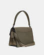 COACH®,TABBY SHOULDER BAG,Leather,Medium,Pewter/Moss,Angle View