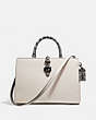 COACH®,SERRA SATCHEL IN COLORBLOCK,Leather,Large,Pewter/Chalk Multi,Front View