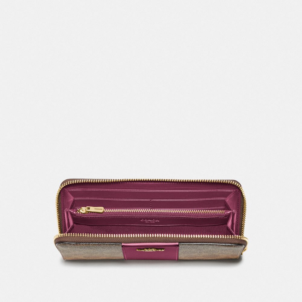 COACH Outlet Boxed Slim Accordion Zip Wallet In Colorblock