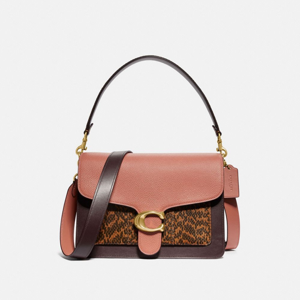 Tabby Shoulder Bag In Colorblock With Snakeskin Detail