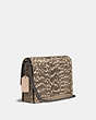 COACH®,HUTTON SHOULDER BAG IN SNAKESKIN,Leather,Small,Pewter/Neutral,Angle View