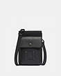 COACH®,HYBRID POUCH,Leather,Black,Front View