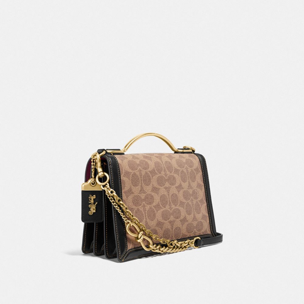 COACH®,Riley Top Handle 22 In Signature Canvas,,Angle View