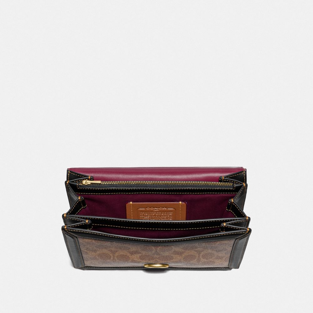 COACH®,Riley Top Handle 22 In Signature Canvas,,Inside View,Top View