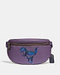 COACH®,BELT BAG WITH REXY BY ZHU JINGYI,Leather,Pewter/Dusty Lavender,Front View