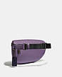 COACH®,BELT BAG WITH REXY BY ZHU JINGYI,Leather,Pewter/Dusty Lavender,Angle View