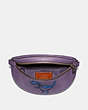 COACH®,BELT BAG WITH REXY BY ZHU JINGYI,Leather,Pewter/Dusty Lavender,Inside View,Top View
