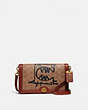 COACH®,RILEY IN SIGNATURE CANVAS WITH REXY BY GUANG YU,pvc,Small,Brass/Tan/Rust,Front View