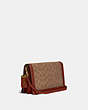 COACH®,RILEY IN SIGNATURE CANVAS WITH REXY BY GUANG YU,pvc,Small,Brass/Tan/Rust,Angle View