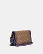 COACH®,RILEY IN SIGNATURE CANVAS WITH REXY BY ZHU JINGYI,pvc,Small,Tan/Dusty Lavender/Pewter,Angle View