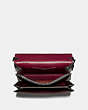 COACH®,RILEY IN SIGNATURE CANVAS WITH REXY BY YETI OUT,pvc,Small,Pewter/Tan Oxblood,Inside View,Top View