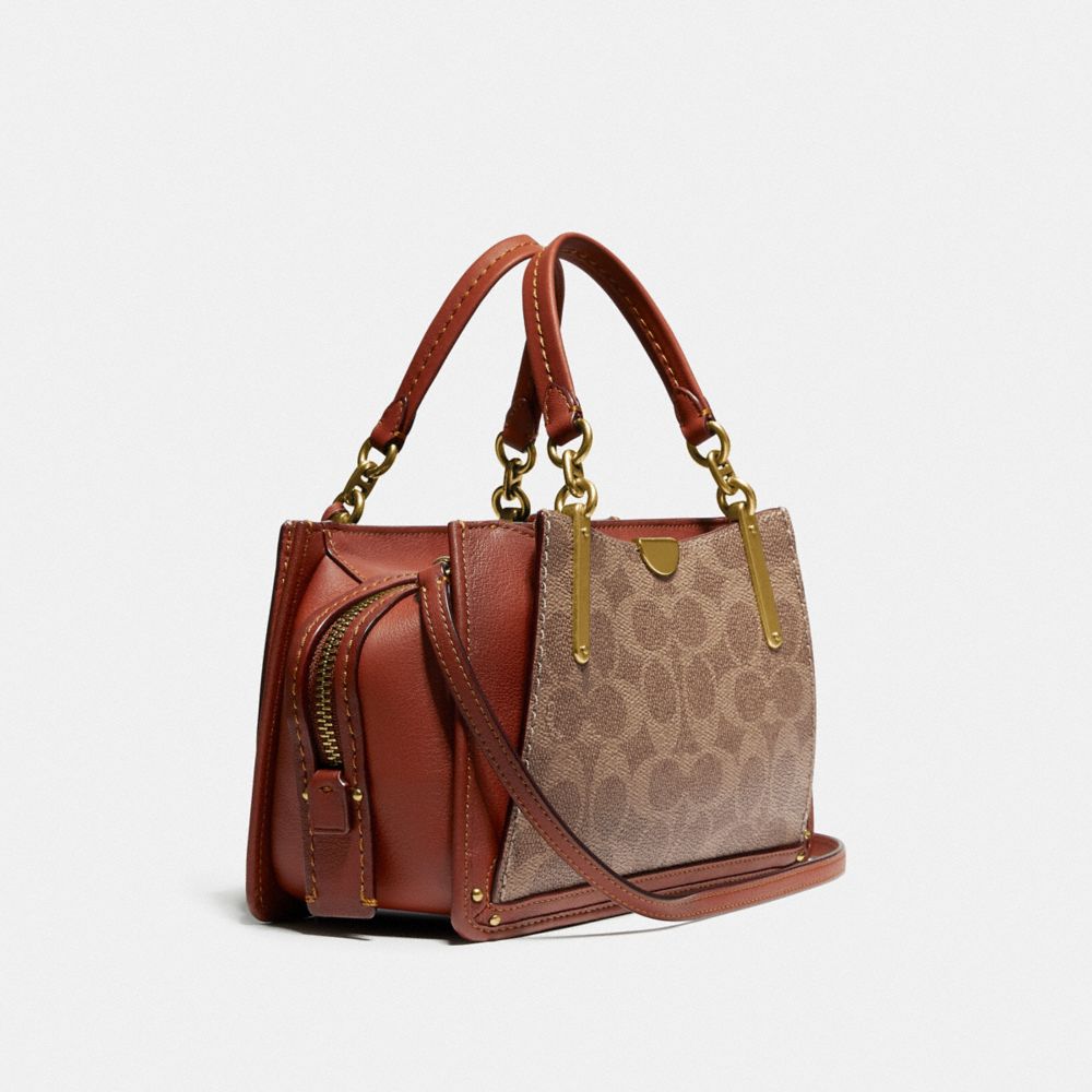 Coach dreamer in blocked signature canvas with snakeskin detail hot sale