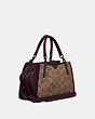 COACH®,DREAMER 21 IN SIGNATURE CANVAS WITH REXY BY YETI OUT,pvc,Pewter/Tan Oxblood,Angle View