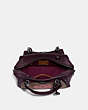 COACH®,DREAMER 21 IN SIGNATURE CANVAS WITH REXY BY YETI OUT,pvc,Pewter/Tan Oxblood,Inside View,Top View