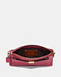 COACH®,DREAMER WRISTLET,Leather,Brass/Bright Cherry,Inside View,Top View
