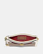 COACH®,DREAMER WRISTLET IN SIGNATURE CANVAS,Coated Canvas,Brass/Tan Chalk,Inside View,Top View