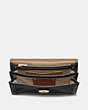 COACH®,RILEY CONVERTIBLE BELT BAG,Leather,Brass/Black,Inside View,Top View