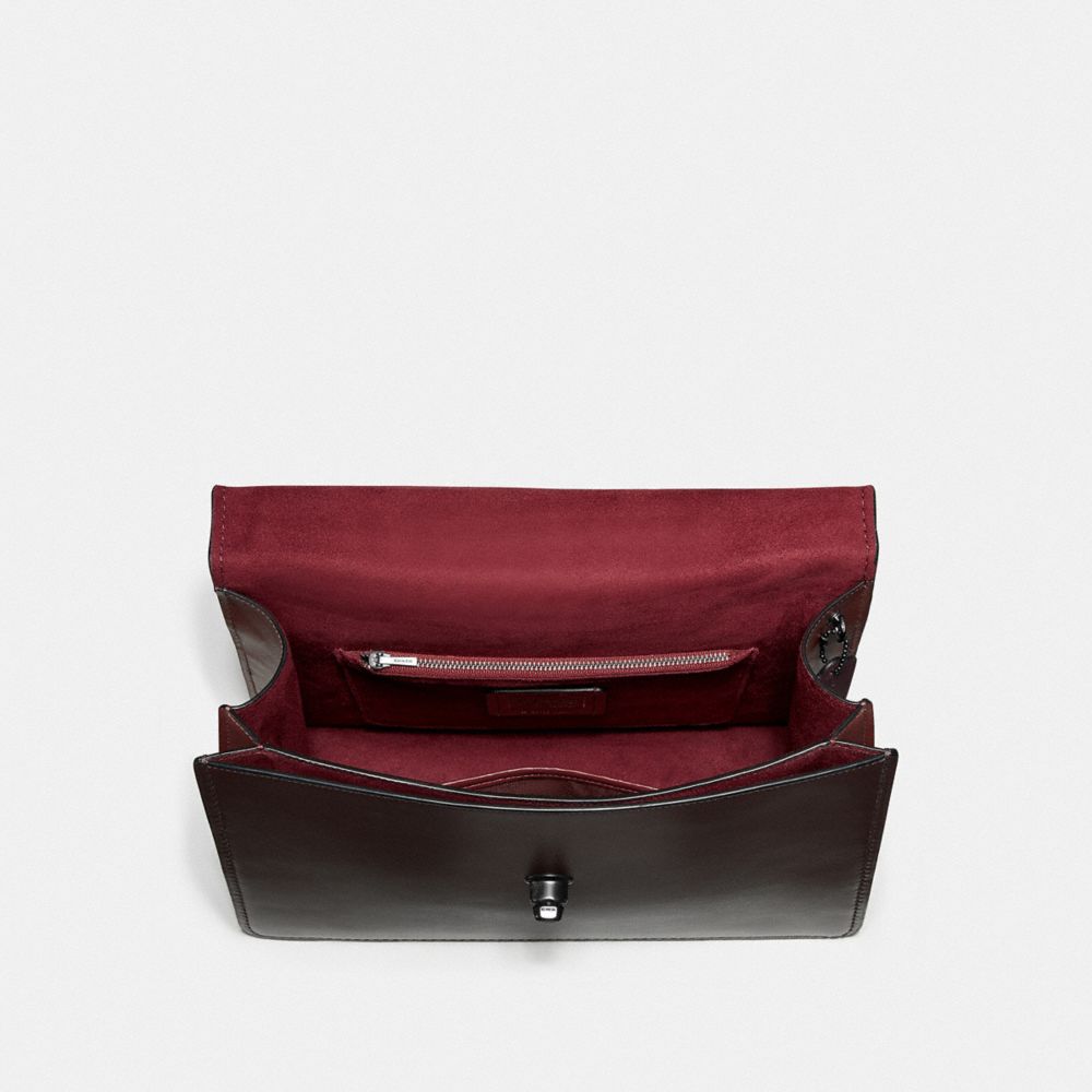 COACH®,Parker Top Handle 32 In Colorblock With Snakeskin Detail,,Inside View,Top View