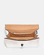 COACH®,PARKER TOP HANDLE 32 IN COLORBLOCK WITH SNAKESKIN DETAIL,Leather,Medium,Pewter/Chalk Multi,Inside View,Top View