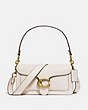 COACH®,TABBY SHOULDER BAG 26,Pebbled Leather,Medium,Brass/Chalk,Front View