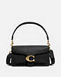 COACH®,TABBY SHOULDER BAG 26,Pebbled Leather,Medium,Brass/Black,Front View