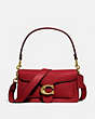 COACH®,TABBY SHOULDER BAG 26,Pebbled Leather,Medium,Brass/Red Apple,Front View