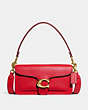COACH®,TABBY SHOULDER BAG 26,Refined Pebble Leather,Medium,Brass/Bold Red,Front View