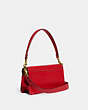 COACH®,TABBY SHOULDER BAG 26,Refined Pebble Leather,Medium,Brass/Bold Red,Angle View