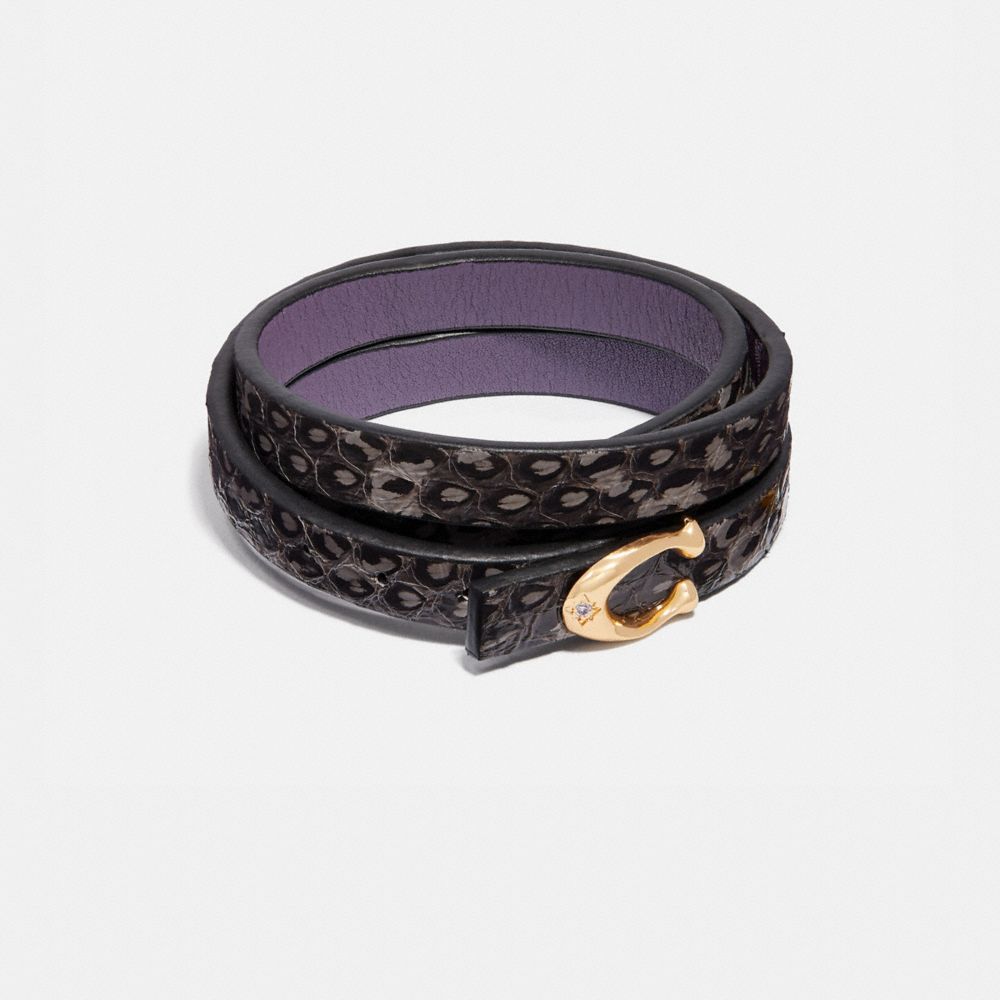 Men's Exotic Leather Reversible Bracelet