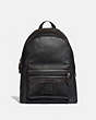 COACH®,ACADEMY BACKPACK,Leather,X-Large,Black Copper/Black,Front View