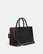 COACH®,SERRA SATCHEL IN COLORBLOCK,Leather,Large,Brass/Black Multi,Angle View