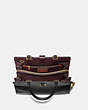 COACH®,SERRA SATCHEL IN COLORBLOCK,Leather,Large,Brass/Black Multi,Inside View,Top View