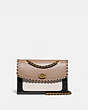 COACH®,PARKER WITH SCALLOP RIVETS,Smooth Leather,Medium,Brass/Stone Multi,Front View