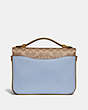 COACH®,CASSIE CROSSBODY WITH SIGNATURE CANVAS BLOCKING,Coated Canvas,Small,Brass/Tan Mist,Back View