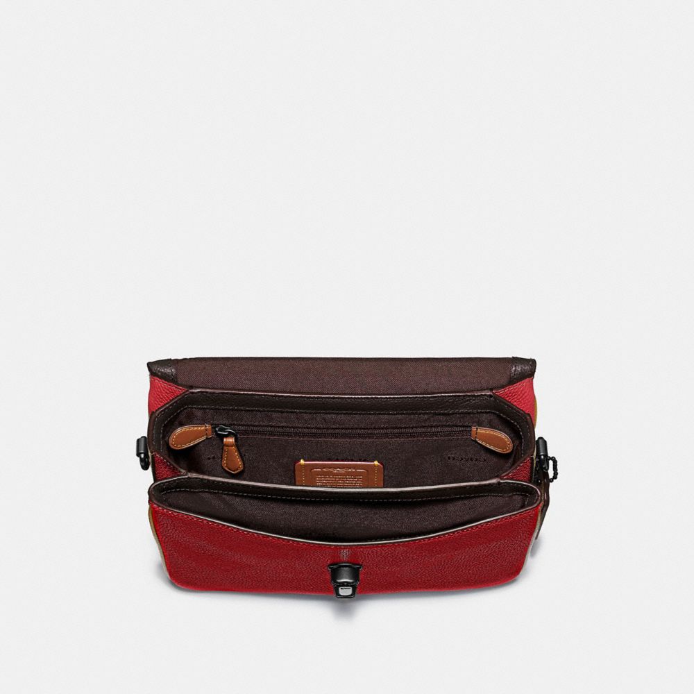 COACH®,Cassie Crossbody With Signature Canvas Blocking,,Inside View,Top View