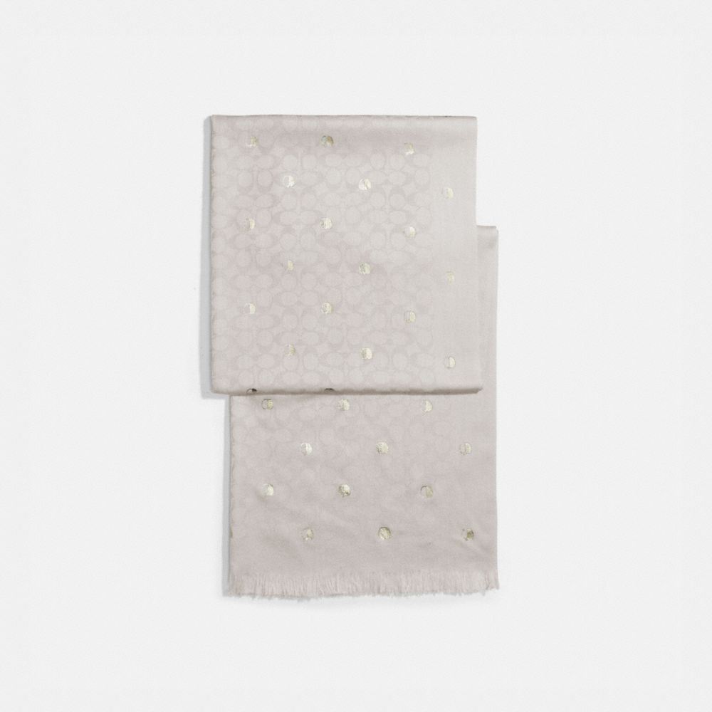 COACH®,Signature Apple Print Stole,,Front View