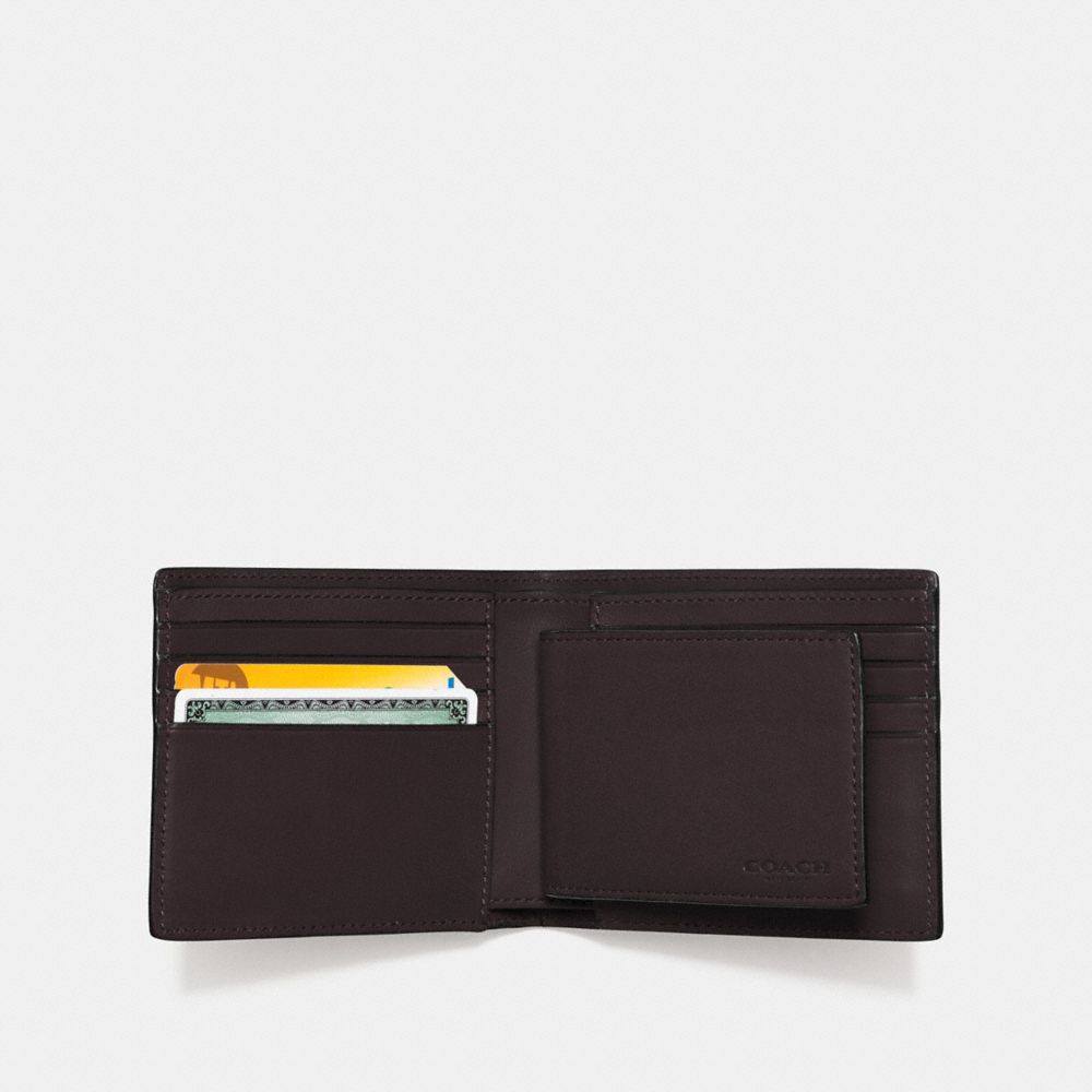 COACH®,PORTEFEUILLE 3-EN-1,Cuir souple,Châtaigne,Alternate View