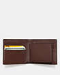COACH®,3-IN-1 WALLET,Smooth Leather,Mahogany brown,Inside View,Top View
