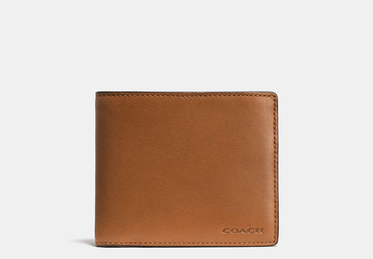 COACH®,3-IN-1 WALLET,Smooth Leather,Saddle,Front View